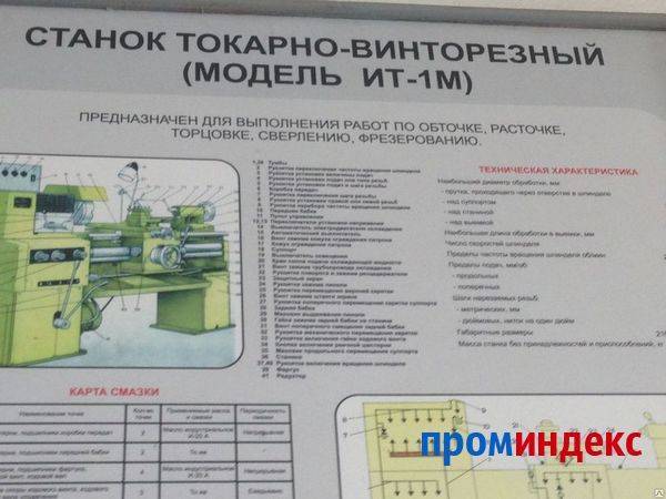 Токарный станок ит-1м: технические характеристики, схемы