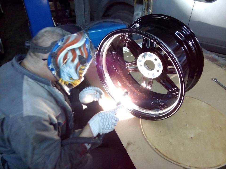 Сварка дисков: литых, стальных и кованых, ремонт аргоном