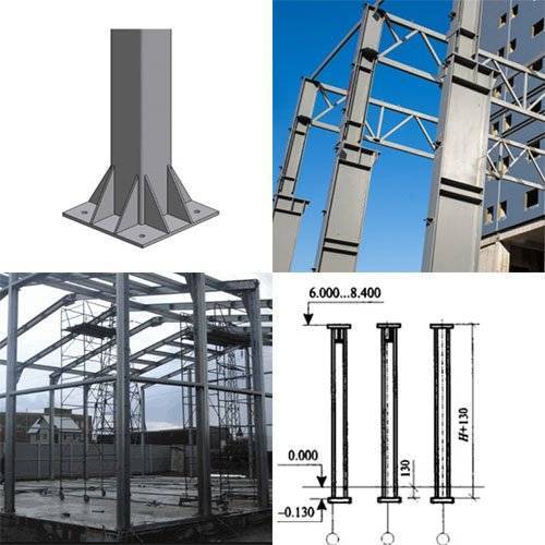 Вертикальные части. Колонна для Ангара сечение к1. Типовые колонны металлические 2360. Колонна опора бетонная для Ангара. Опора металлической колонны 100 тн.