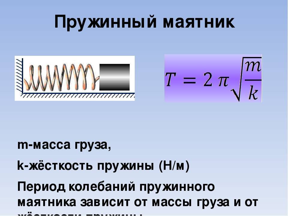 Груз пружинного. Как найти жесткость пружинного маятника. Жесткость пружины маятника формула. Колебания груза на пружине формула. Как найти жесткость пружины маятника.