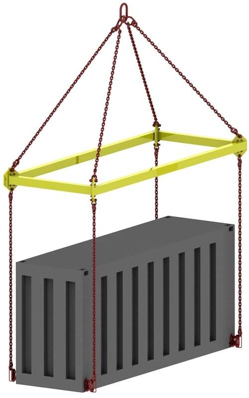 Строповка контейнера. Грузозахватная траверса 10 тонн. Траверса рамная (для поддонов- площадок) грузоподъемность 20 тонн.. Траверса грузоподъемная 2т.