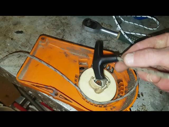 Стартер для бензопилы: работа и ремонт инструмента своими руками