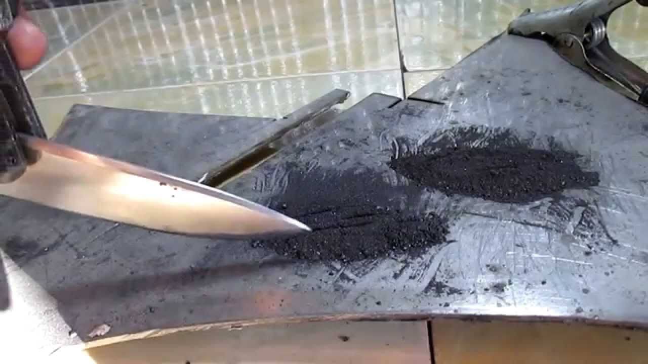 Закалка в графите – закалка режущей кромки ножа графитом
