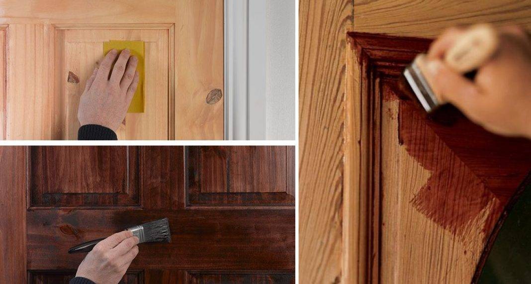 Покраска деревянных дверей: пошаговая инструкция с фото