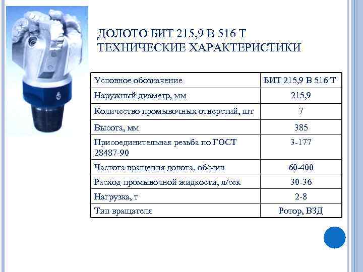 Классификация буровых долот (назначение,исполнение,воздействие на горную породу.)