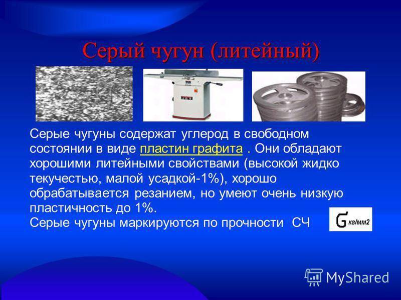 Серый чугун - свойства, состав и марки - юмлз