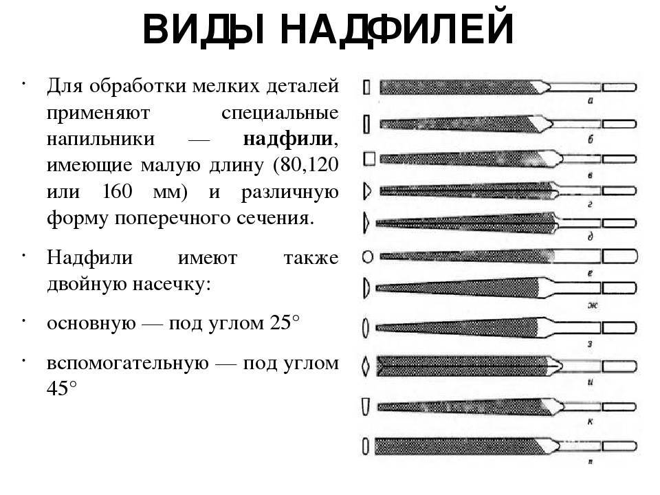 Маркировка напильников. напильники по металлу, и не только. классификация, применение. виды напильников и их назначение