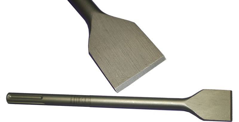 Лопатка для перфоратора: пика, по бетону, широкая, плоская