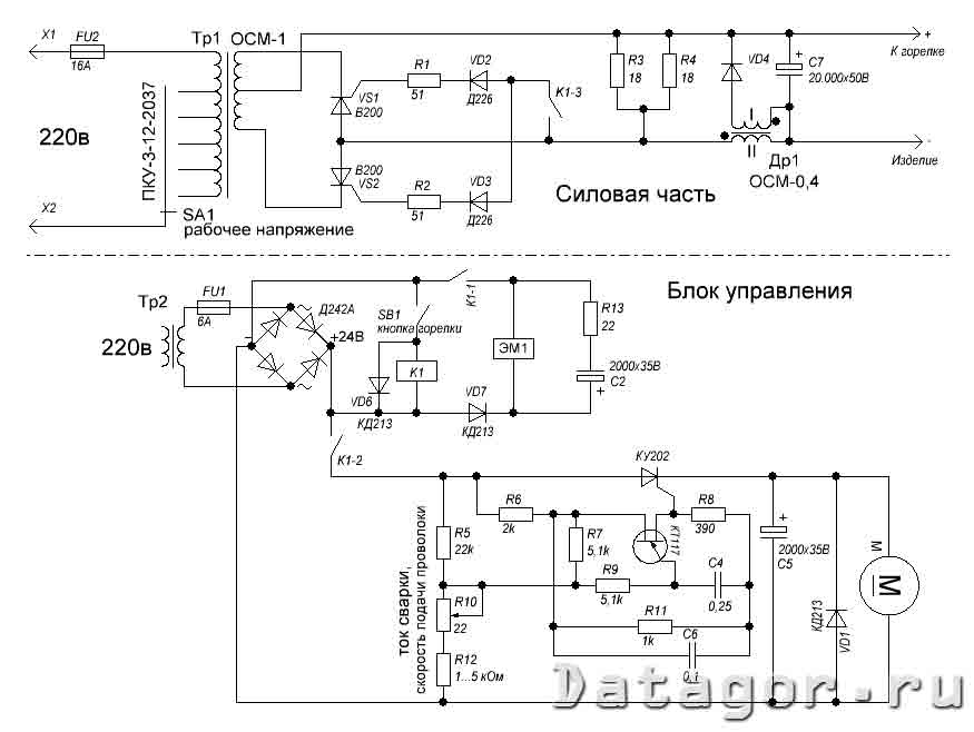 Инструкция по сбору самодельного сварочного полуавтомата из инвертора (схема, чертежи, этапы)