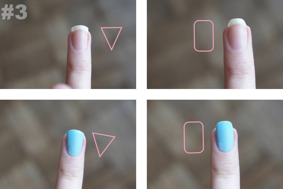 Сделать форму ногтей в домашних. Правильная форма квадрата на ногтях. Правильная форма ногтей мягкий квадрат. Как сделать квадратные ногти. Как правильно подпиливать ногти.