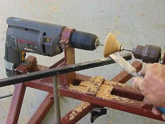 Своими руками токарный станок из дрели по дереву: инструкция