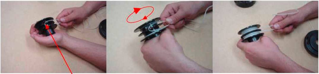 Как установить леску на катушку триммера электрического