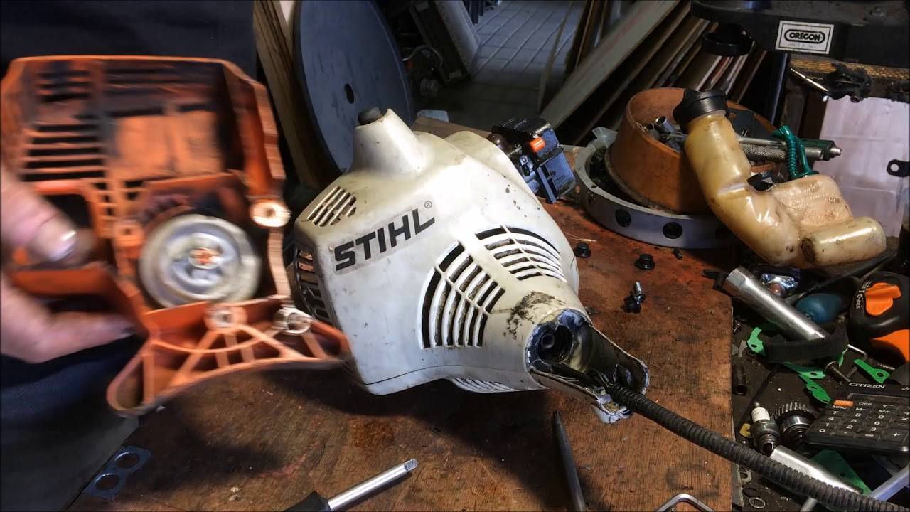 Косилка штиль фс-38 и 55 (stihl fs) - инструкция по эксплуатации, ремонт своими руками, как снять катушку с триммера и завести бензокосу