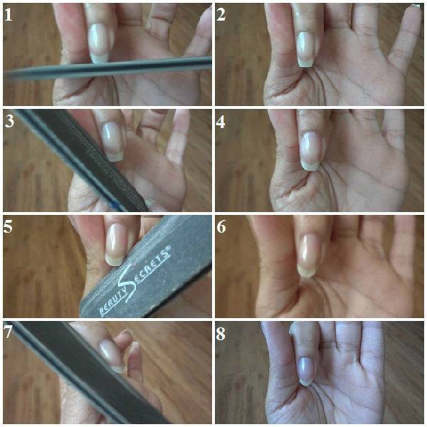 Надо придать форму. Как правильно подпиливать когти. Порядок придания формы ногтям. Как правильно пилить форму ногтей. Как правильно выпилить форму ногтей.