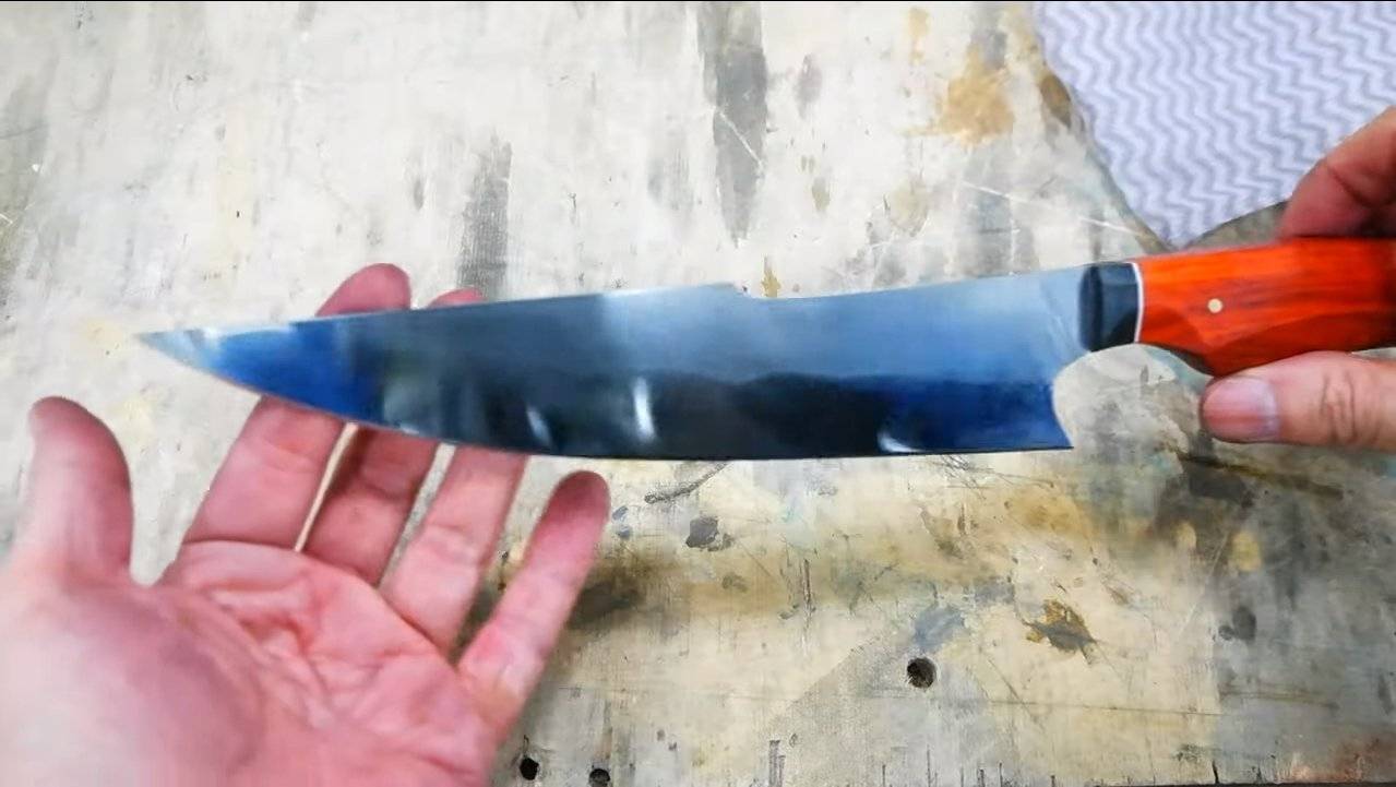 Нож своими руками из пилорамного лезвия пилы по металлу без термообработки